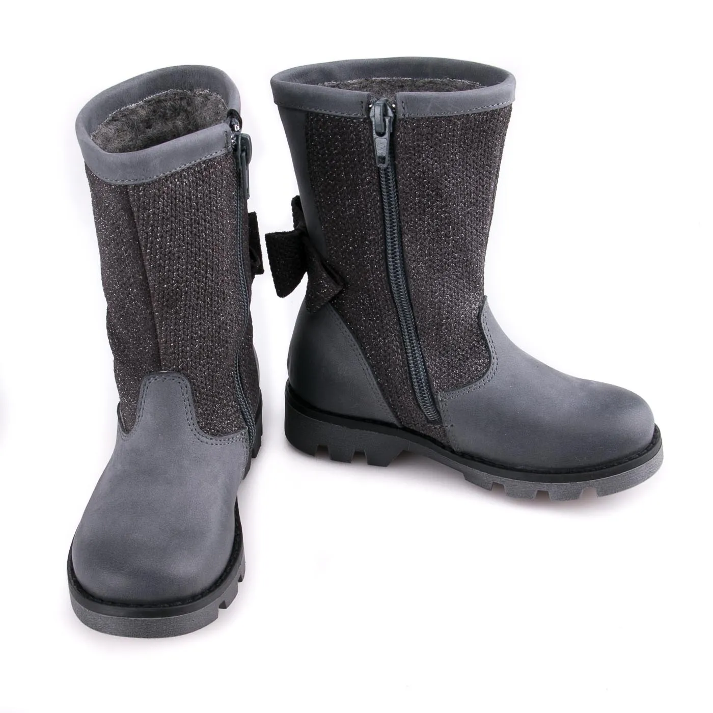 (2611B-1) Emel high winter boots grey bow