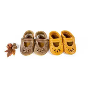 Baby Leather Rainey Janes Shoes | Honey Gold