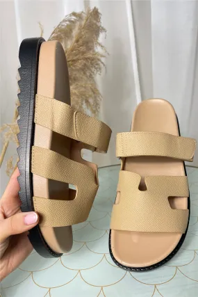 Beige strap sandals