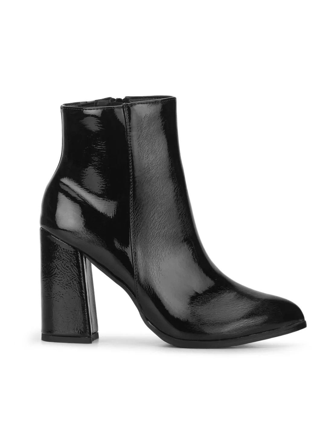 Black Patent Ankle Boots