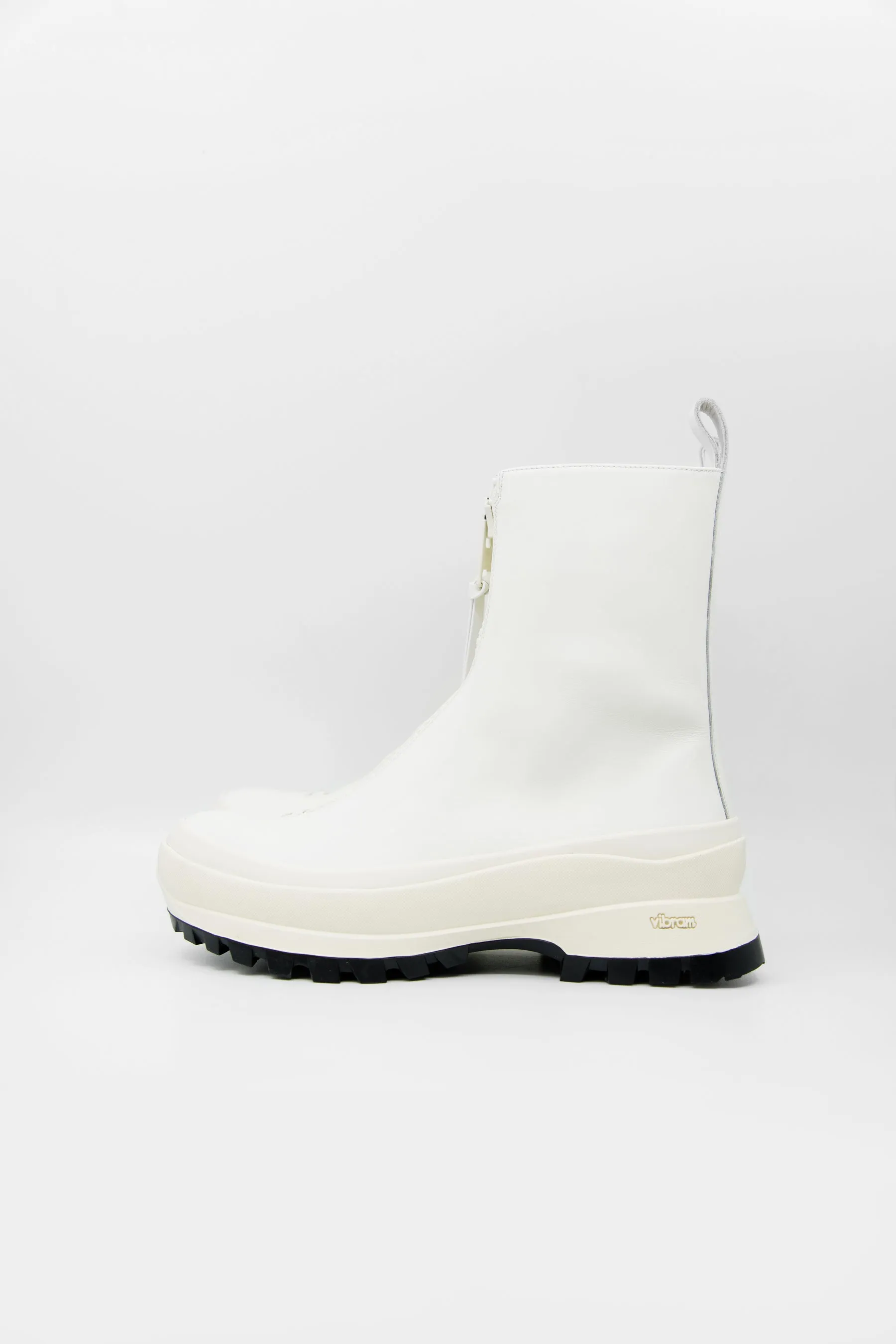 Boston Zip Boot Off-White