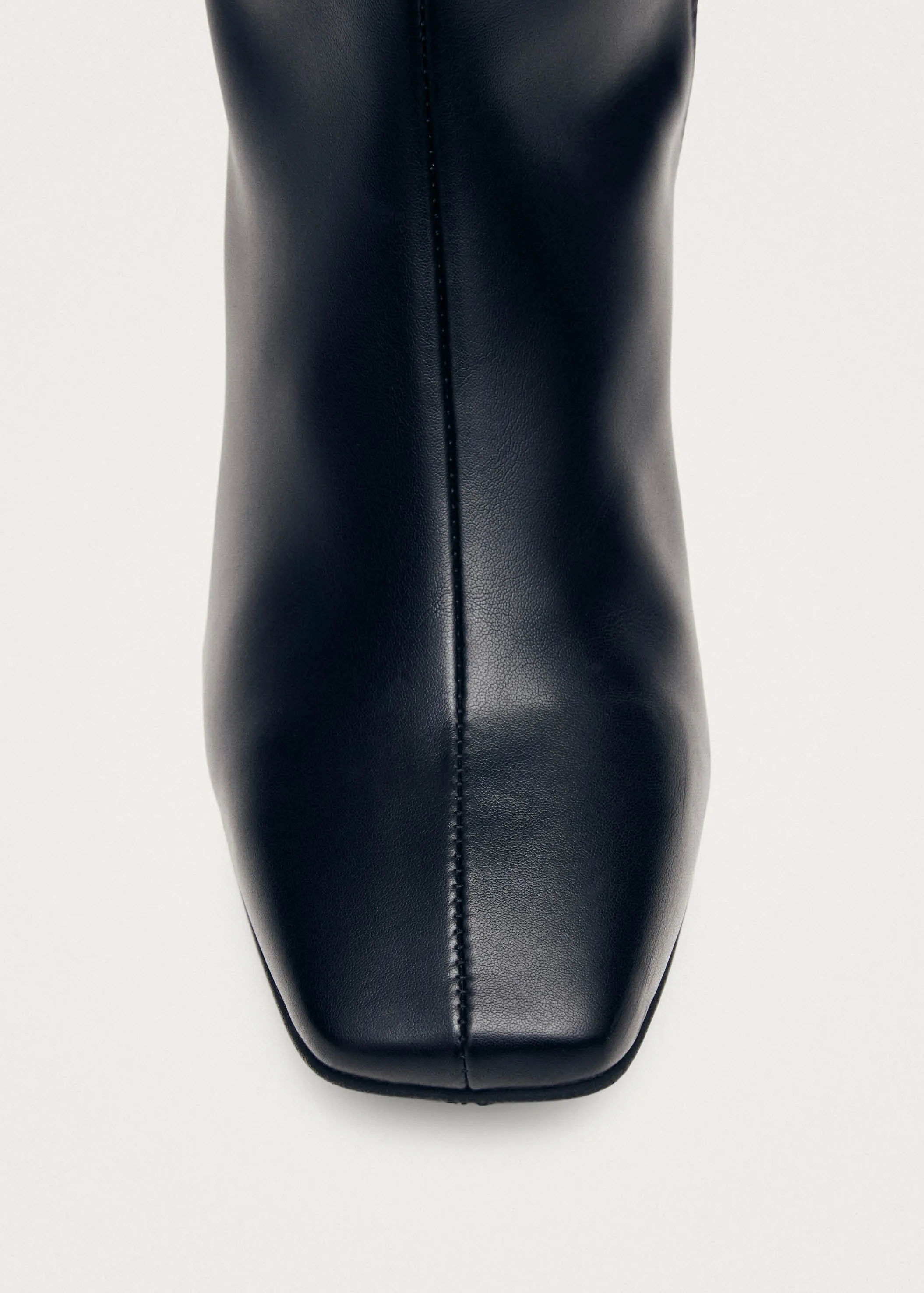 Chalk Black Vegan Leather Boots