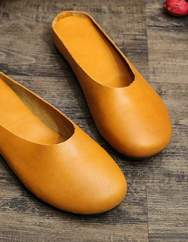 Comfortable Retro Leather Slippers 35-43