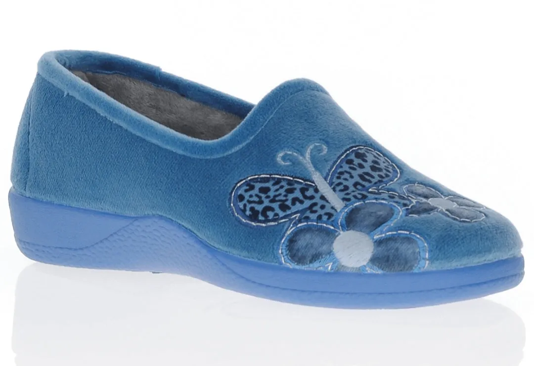 DeValverde Ladies Blue Full Slipper DVV1127