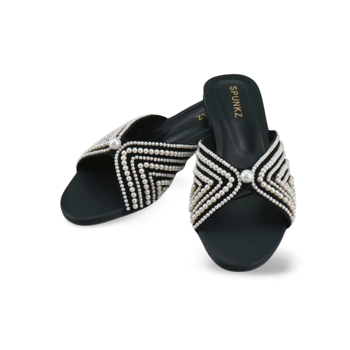 Elegant Pearl Embellished Flat Sandals