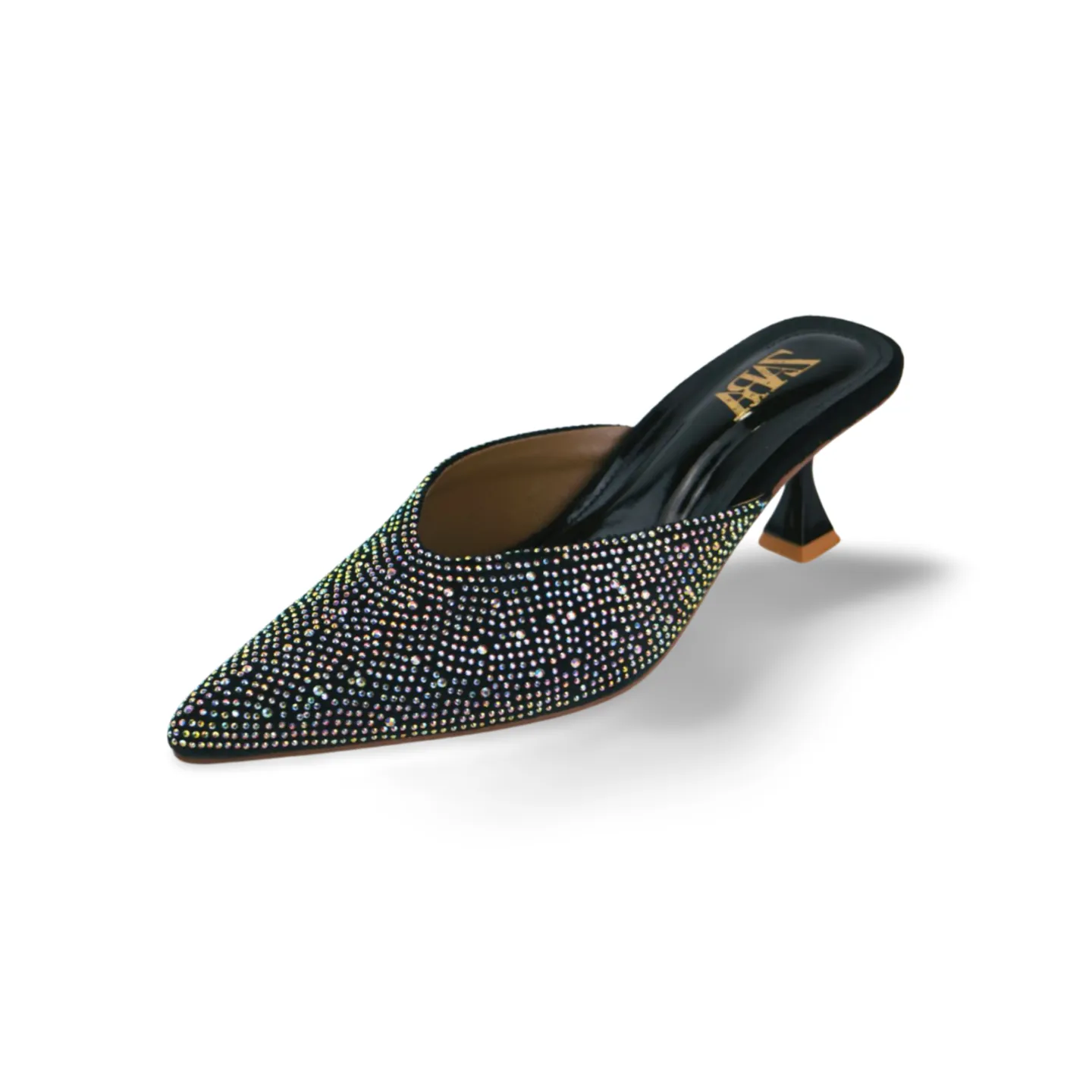 Elegant Rhinestone Embellished knife Mules