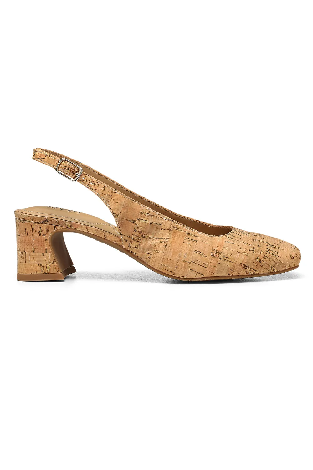 Faelynn Slingback Heels - Natural