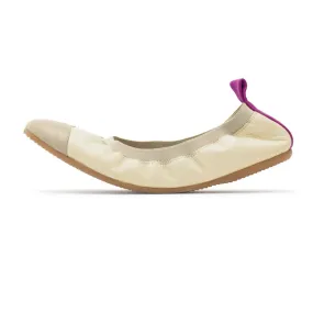 Florenza - Beige, Nude and Fuchsia Ballet Flat