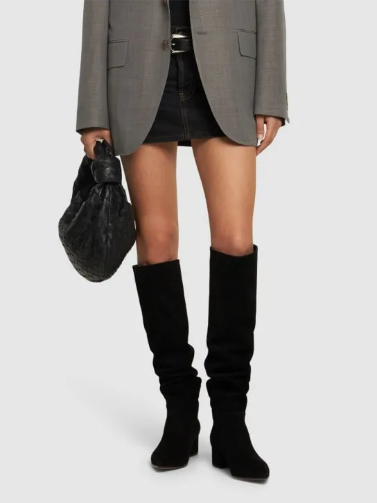 Gianvito Rossi   45mm Suede over-the-knee boots 