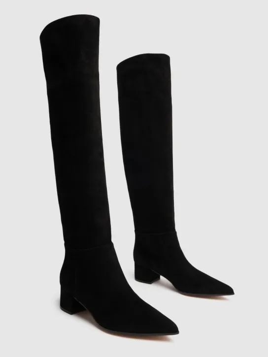 Gianvito Rossi   45mm Suede over-the-knee boots 