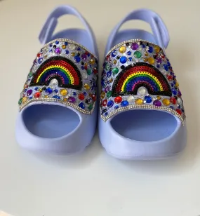 GIRLS EDIBLE RAINBOW BLUE SLIDES