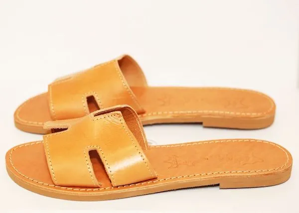 H Sandals Tan