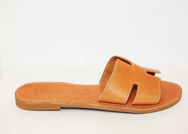 H Sandals Tan