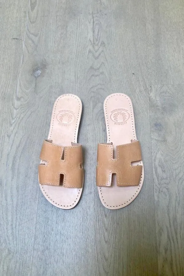 H Sandals Tan