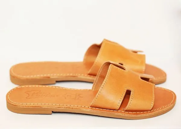 H Sandals Tan