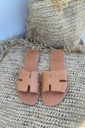 H Sandals Tan