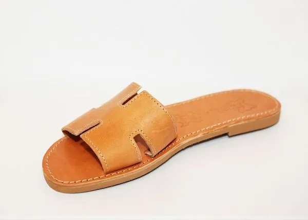 H Sandals Tan