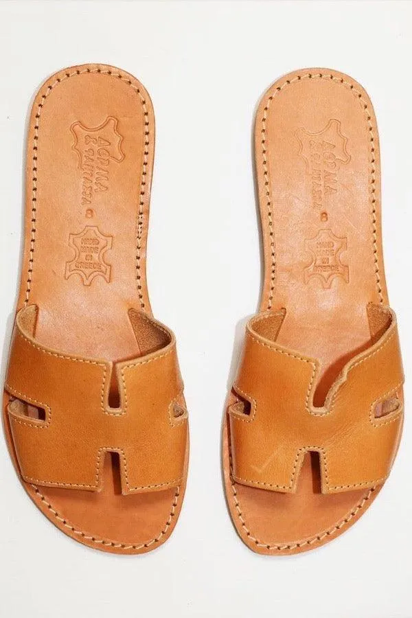 H Sandals Tan