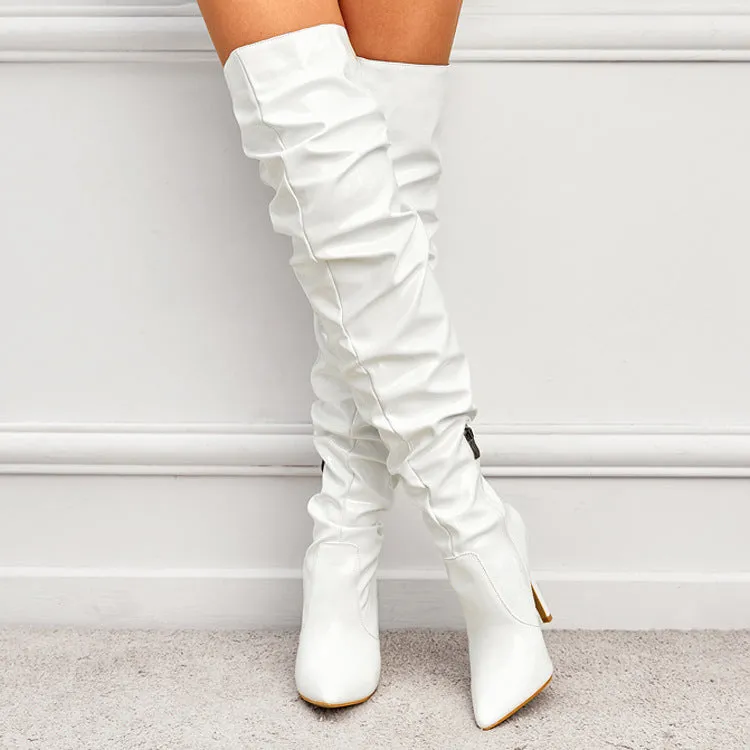 Knee High Long Boots Women Fashion Super High Heel Party Shoes