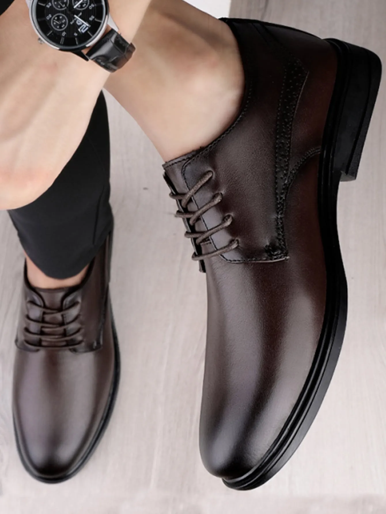 Men Lace-up Front Oxford Shoes