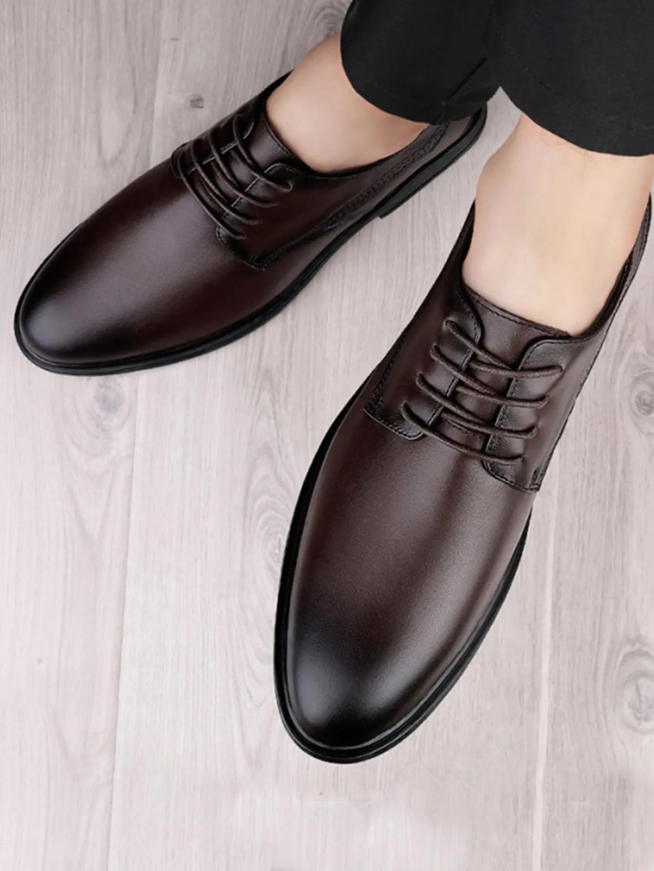 Men Lace-up Front Oxford Shoes