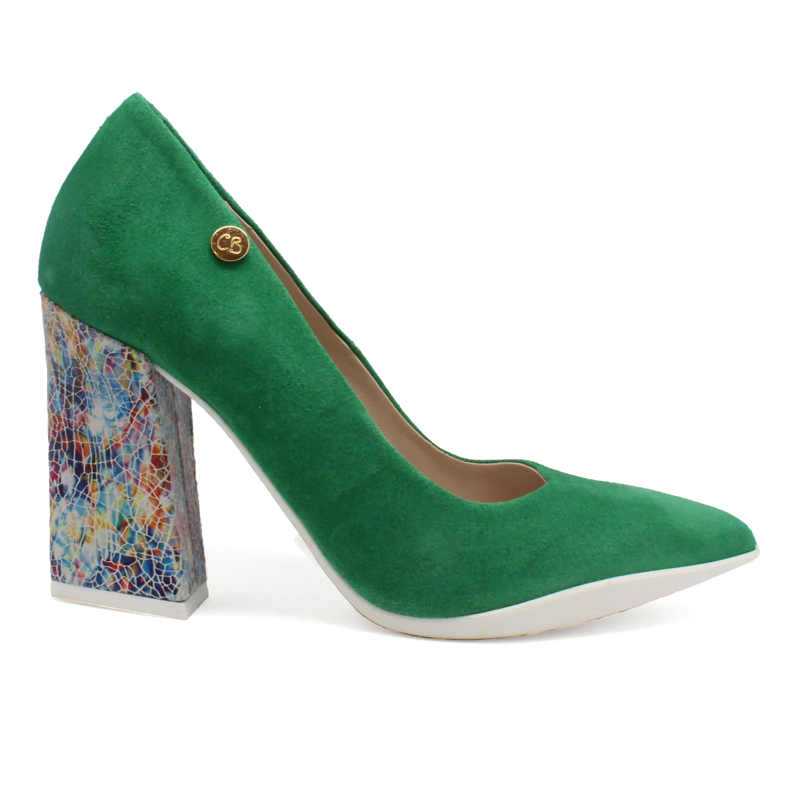 Pailette - Kelly Green high heel shoe