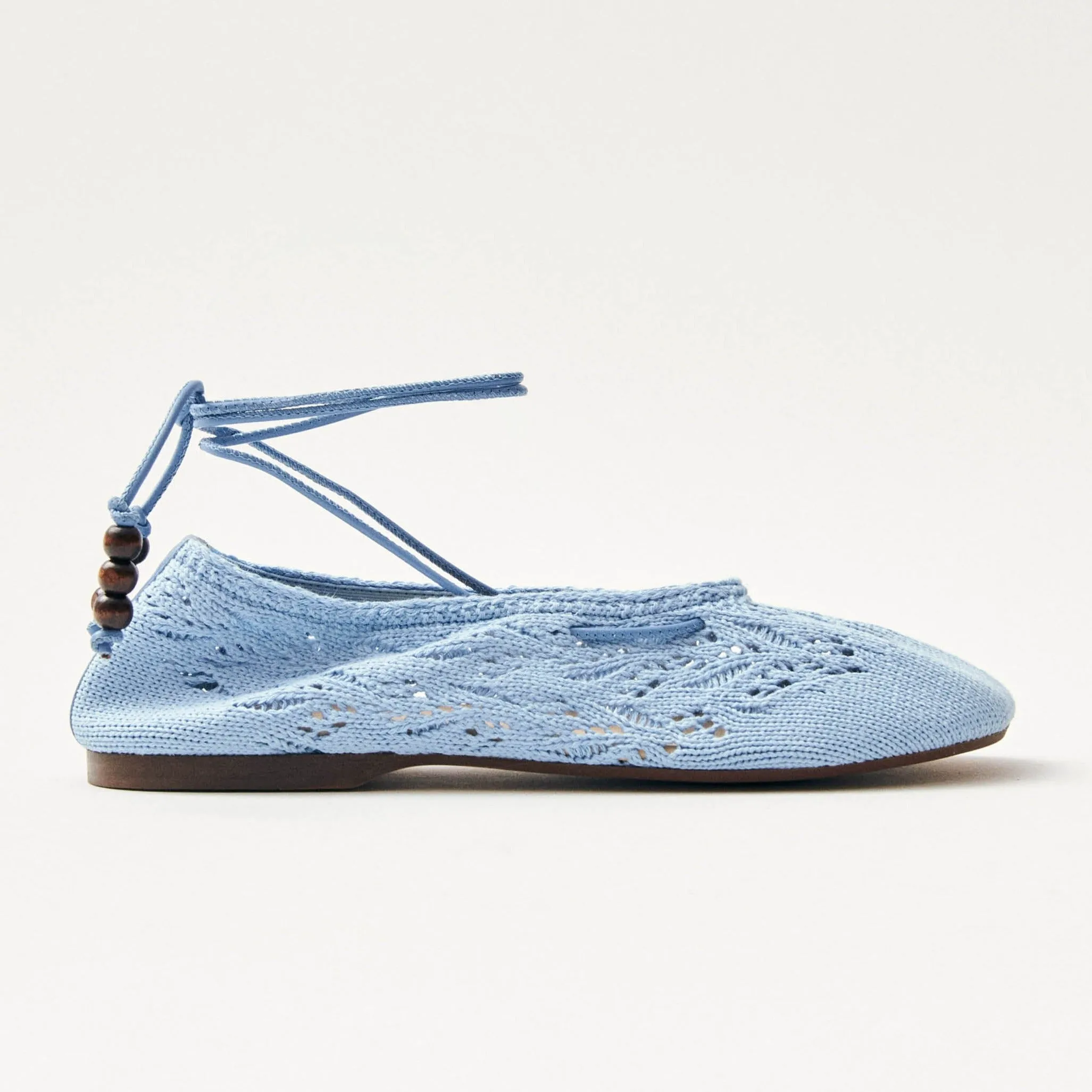 Rosemary Crochet Blue Ballet Flats