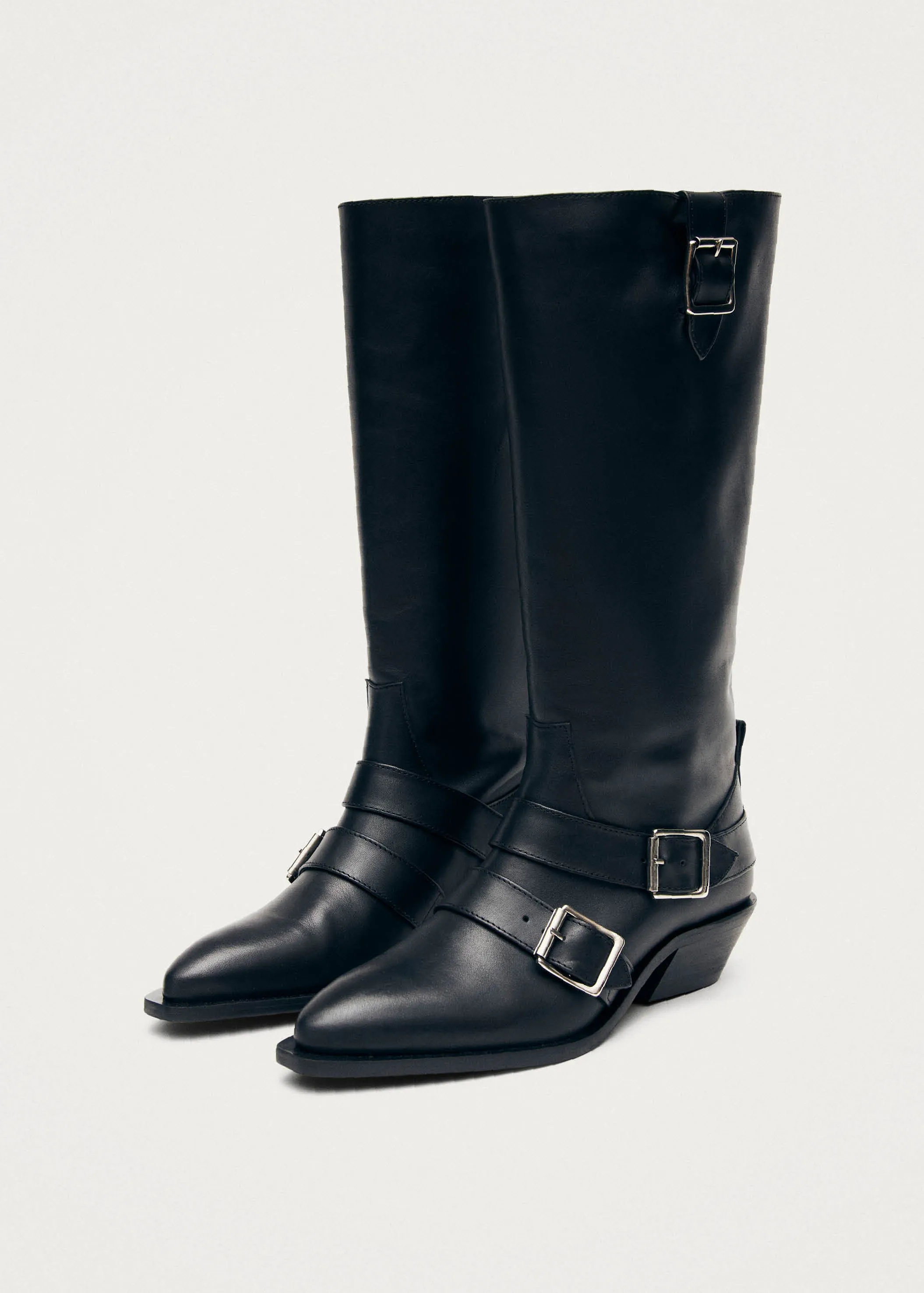 Ryder Black Leather Boots