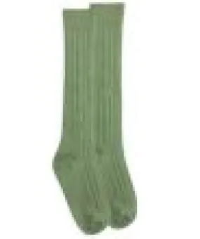 Sage green Cable knee high socks