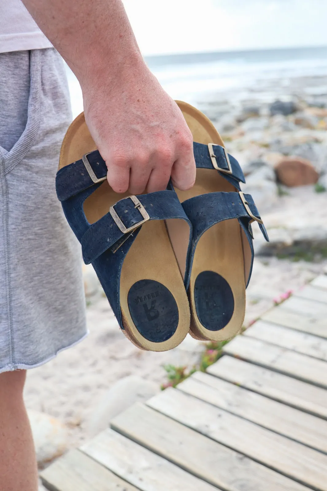 Signature Cork Sandal - Navy