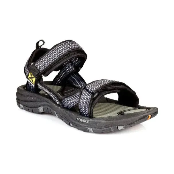 Source Gobi Men's Walking Sandals - Chess Black