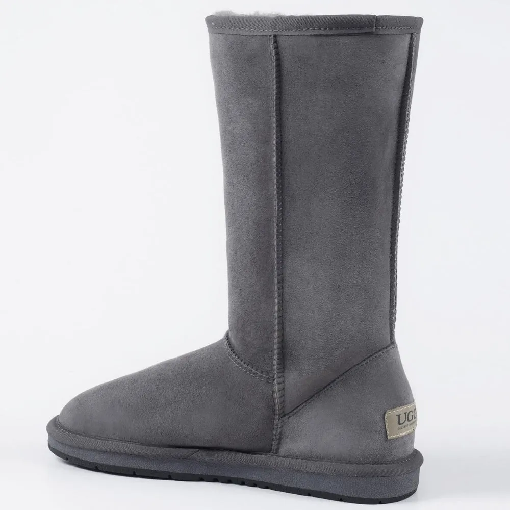 Unisex Premium Tall Classic UGG Boots Water Resistant - Grey