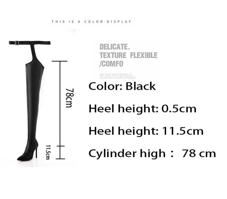 Wholesale women's sexy over the knee leather boots（HH8023）